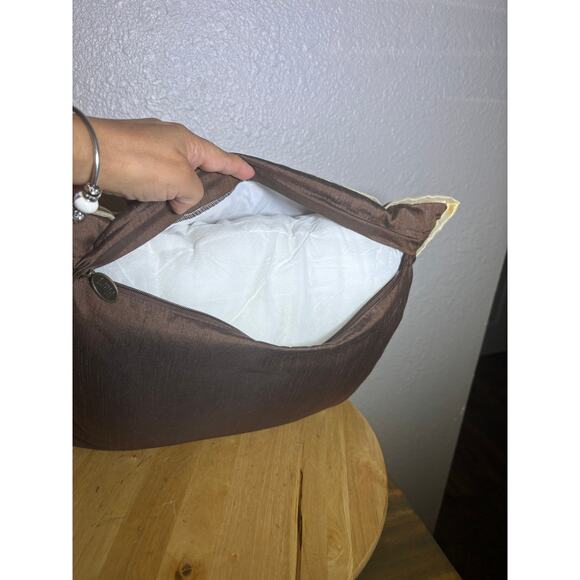 Pier 1 Brown and Gold Beaded Rectangular Shiny Pillow 15 x 12 - Picture 12 of 12